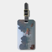 ハロン湾の帆船 – ベトナム，アジア ラゲッジタグ (正面縦)