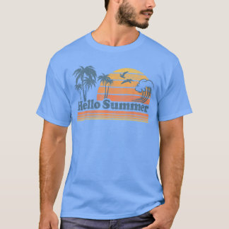 ハローおもしろいサマーバケーションビーチヴィンテージ70sリター tシャツ