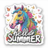 ハローおもしろいサマーホース シール (正面)