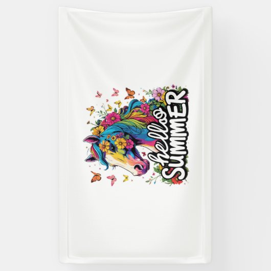 ハローおもしろいサマーホース 横断幕 (縦)