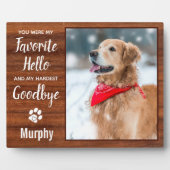 ハローお気に入りのカスタムペットロスPetメモリアル写真 フォトプラーク (正面)