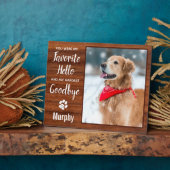 ハローお気に入りのカスタムペットロスPetメモリアル写真 フォトプラーク (側面)
