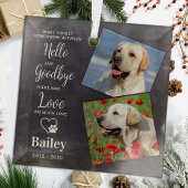 ハローお気に入りのカスタム2フォトペットドッグメモリアル ガラスオーナメント