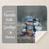 ハローお気に入りのグウェイドッグカスタムペット記念 シェルパブランケット (正面(横))