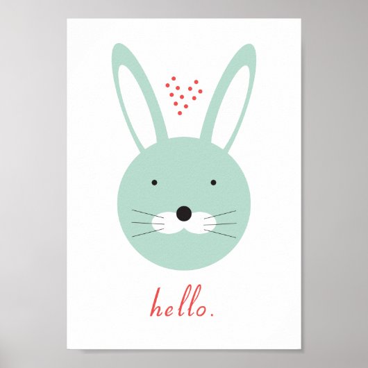 ハローかわいいウサギのポスター ポスター (正面)
