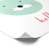 ハローかわいいウサギのポスター ポスター (角)