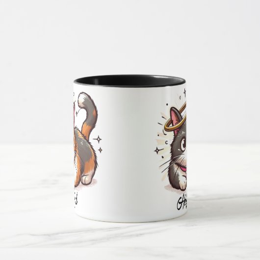 ハローかわいい三毛猫おもしろい|過去記事 マグカップ (中央)