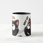 ハローかわいい黒猫 マグカップ (中央)