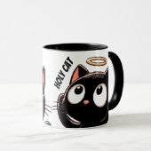 ハローかわいい黒猫 マグカップ (正面右)