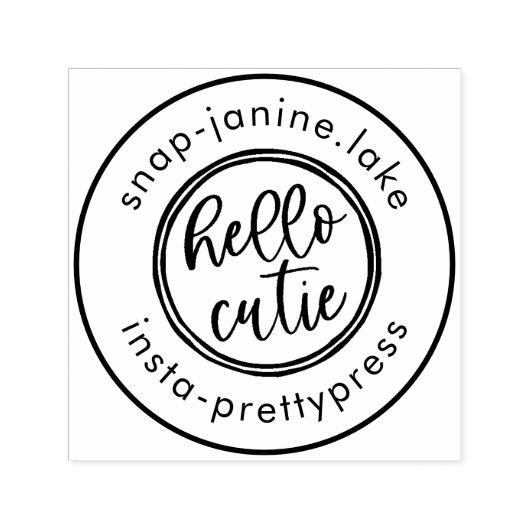 ハローかわいこちゃんハンドスタンプソーシャルメディアパーティースタンプ セルフインキングスタンプ (デザイン)