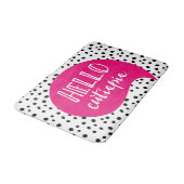 ハローかわいこちゃんパイの斑点のあるピンクのバスマット バスマット (アングル)