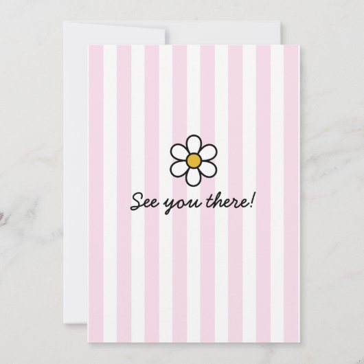 ハローかわいこちゃん漫画デイジーピンク誕生日パーティー 招待状 (裏面)