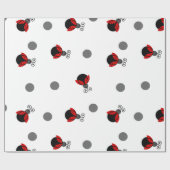 ハローかわいらしレディ ラッピングペーパー (フラット)