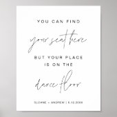 ハローここにあなたの席を見つけることが結婚できるサイン ポスター (正面)