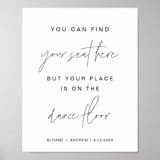 ハローここにあなたの席を見つけることが結婚できるサイン ポスター (正面)