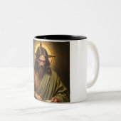 ハローで熟考するイエス ツートーンマグカップ (正面右)