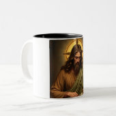 ハローで熟考するイエス ツートーンマグカップ (正面左)