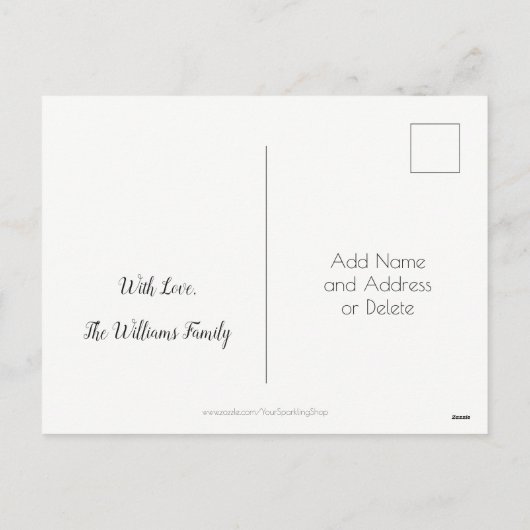 ハローのまわりにロウソク炎の金ゴールドエレガントクリスマス シーズンポストカード (裏面)