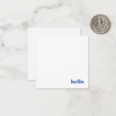 ハローアはっきりしたンドクラシックインブルー ノートカード (正面/裏面インサイチュ)