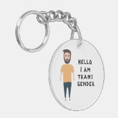 ハローアイアムトランスジェンダー キーホルダー (正面左)