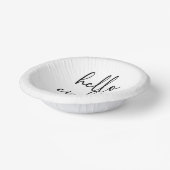 ハローアイティミニマルシンプルリスト80th誕生日パーティー ペーパーボウル (傾斜あり)