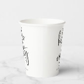 ハローアイティミニマルシンプルリスト80th誕生日パーティー 紙コップ (右)