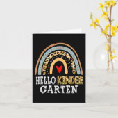 ハローアイランドヒョウ新学期 カード (黄色い花)