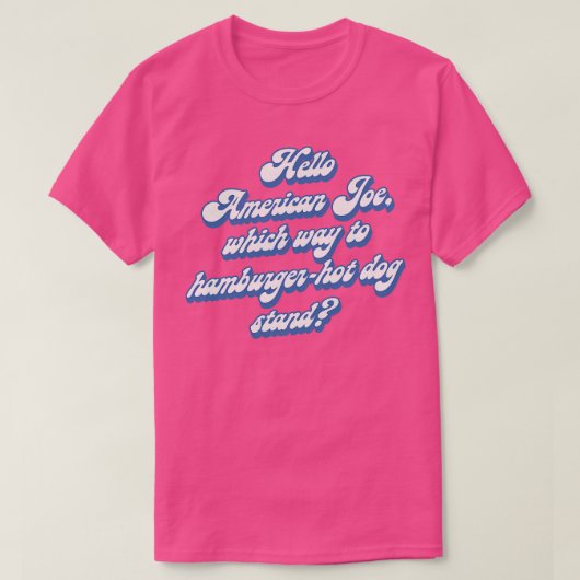 ハローアメリカン・ジョー Tシャツ (デザイン正面)