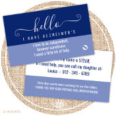 ハローアルジマイマー認識度とエマージェンシー連絡 名刺