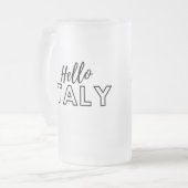 ハローイタリアフロステッドグラスビールマグ フロストグラスビールジョッキ (正面左)