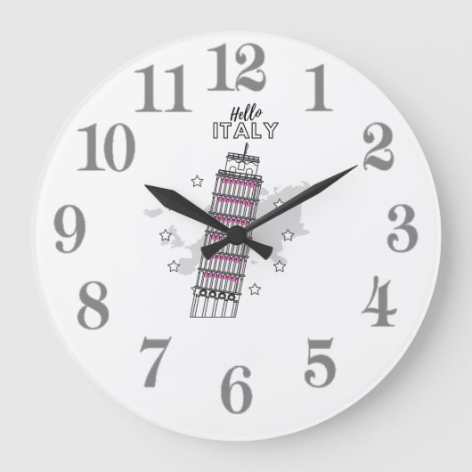 ハローイタリア ラージ壁時計 (正面)