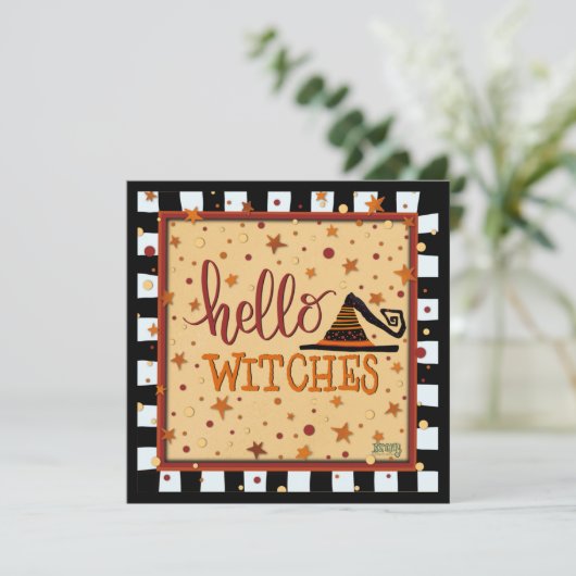 ハローウィッチおもしろいスフレンドハロウィンホリデーカード シーズンカード (スタンド正面)