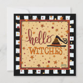 ハローウィッチおもしろいスフレンドハロウィンホリデーカード シーズンカード (正面)