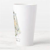 ハローウィンターウォーター白熱［赤熱］光を放つカラーランタン雪 カフェラテマグ (正面)