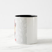 ハローウィンターシーズングリーティングイラストレーションベアアート ツートーンマグカップ (中央)