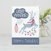 ハローウィンターハッピーホリデーズクリスマス シーズンカード (スタンド正面)