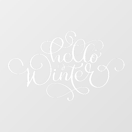 ハローウィンターハンドレタリングショップホワイトウィンドウクリン ウィンドウサイン (シート)