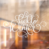 ハローウィンターハンドレタリングショップホワイトウィンドウクリン ウィンドウサイン (シート2)