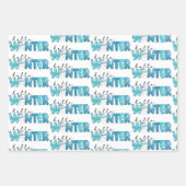 ハローウィンター雪だるまカスタマイズ ラッピングペーパーシート (正面3)