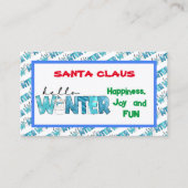 ハローウィンター雪だるまカスタマイズ 名刺 (正面)