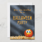 ハローウィンパーティおっちょこちょいのカボチャ 招待状 (正面)