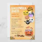 ハローウィンパーティおもしろいキッズアンドアダルト 招待状 (正面)