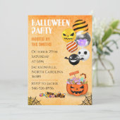 ハローウィンパーティおもしろいキッズアンドアダルト 招待状 (スタンド正面)