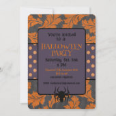 ハローウィンパーティお洒落模様 招待状 (正面)