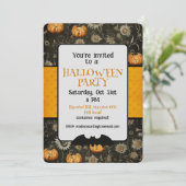 ハローウィンパーティお洒落模様 招待状 (スタンド正面)