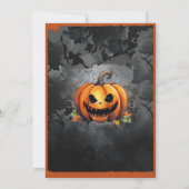 ハローウィンパーティかぼちゃホラー怖 招待状 (裏面)