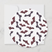 ハローウィンパーティこうもりと幽霊ラウンド招待状 招待状 (裏面)