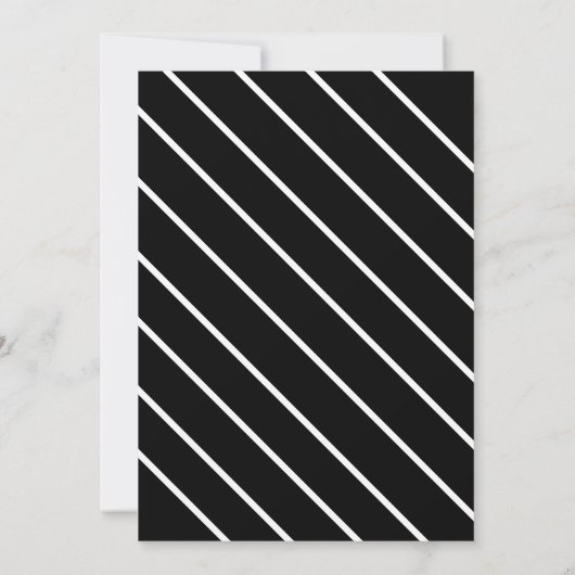 ハローウィンパーティこうもりの白黒の不気味衣装 招待状 (裏面)