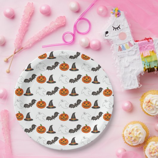 ハローウィンパーティこうもりパンプキンウィッチ幽霊 ペーパープレート (パーティー)