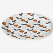 ハローウィンパーティこうもりパンプキンウィッチ幽霊 ペーパープレート (アングル)